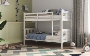 White Detachable Bunk Bed by Flair Koop