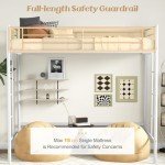 Metal Bunk Bed with Safety Rails and Ladders