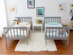 Panana Grey Wooden Bunk Bed for Kids