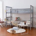Panana Grey Wooden Bunk Bed for Kids