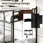 Space-Saving Metal Bunk Bed with Ladder and Guardrail