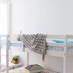 Panana White Wooden Bunk Bed for Kids