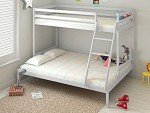 Kids' Triple Sleeper Wooden Bunk Bed in White