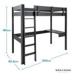 Black Storm Gaming High Sleeper Bunk Bed
