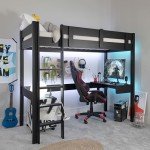 Black Storm Gaming High Sleeper Bunk Bed
