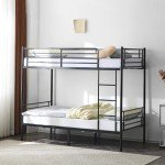 Bonnlo Space Saving Twin Over Twin Bunk Bed