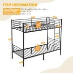 Bonnlo Space Saving Twin Over Twin Bunk Bed