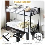 Bonnlo Space Saving Twin Over Twin Bunk Bed