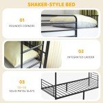 Bonnlo Space Saving Twin Over Twin Bunk Bed