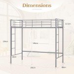 Metal Bunk Bed With Ladders And Guardrails