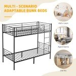 Bonnlo Space Saving Twin Over Twin Bunk Bed