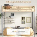 Metal Bunk Bed With Ladders And Guardrails
