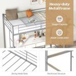 Metal Bunk Bed With Ladders And Guardrails
