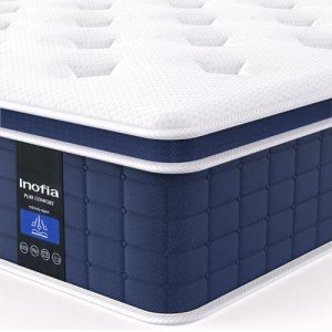 Inofia 12" King Hybrid Memory Foam Mattress