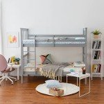 Panana Grey Pine Bunk Bed with Ladder