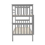 Panana Grey Pine Bunk Bed with Ladder
