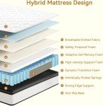 King Memory Foam Mattress With Pocket Springs 10 6