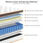 Comfortable Double Gel Memory Foam Mattress 4Ft6