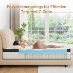 King Memory Foam Mattress With Pocket Springs 10 6