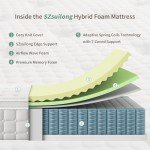 Comfortable 4Ft6 Memory Foam Pocket Spring Mattress