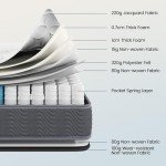 Yaheetech 3ft Pocket Sprung Memory Foam Mattress