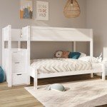Triple Bunk Bed with Stairs and Storage