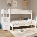 Triple Bunk Bed with Stairs and Storage
