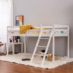Panana Wooden Mid Sleeper Bunk Bed Frame - White