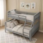 Blisswood Triple Bunk Bed In Grey Solid Pine