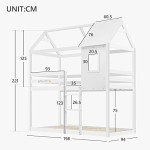 White Wooden Bunk Bed for Kids and Teens
