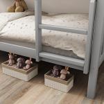 Blisswood Triple Bunk Bed In Grey Solid Pine