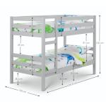 Julian Bowen Camden Dove Grey Bunk Bed
