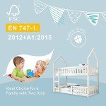 Merax Twin Bunk Bed with Ladder - White