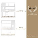 White Wooden Bunk Bed for Kids and Teens