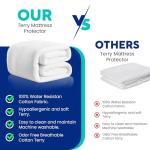 Waterproof Single Mattress Protector Soft Hypoallergenic