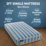 Jumpi 3ft Economy Sprung Mattress - 6 Inch Deep