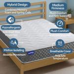 Jumpi 4Ft6 Double Memory Foam And Spring Mattress