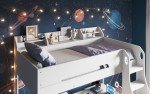 L-Shape Kids Bunk Bed with Underbed Workstation