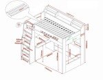 L-Shape Kids Bunk Bed with Underbed Workstation
