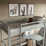 Grey Pine Loft Bunk Bed with Desk for Kids