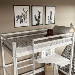 White High Sleeper Bunk Bed with Desk