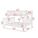 Panana Triple Bunk Bed in Grey - Solid Pine