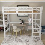 Solid Pine Loft Bed with Desk – Bunk Bed