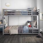 DHP Miles Metal Bunk Bed Silver