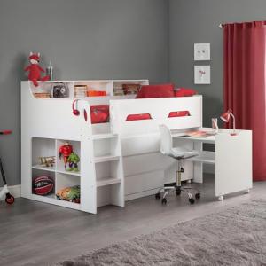 Julian Bowen White Wood Midsleeper Bunk Bed