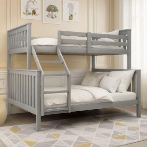 Blisswood Triple Bunk Bed In Grey Solid Pine