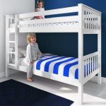 Kids Pine Wood Double Bunk Bed with Stairs