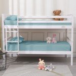 Kids Pine Wood Double Bunk Bed with Stairs