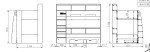 Grey Oak Bunk Bed Frame with Storage Drawers