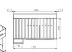 Grey Oak Bunk Bed Frame with Storage Drawers